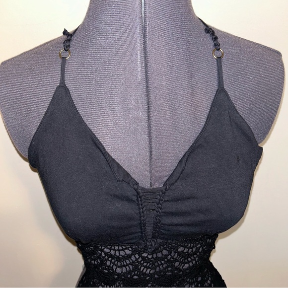 Bolli Imports festival Cut out lace Boho Shambhala backless halter top - Picture 3 of 12